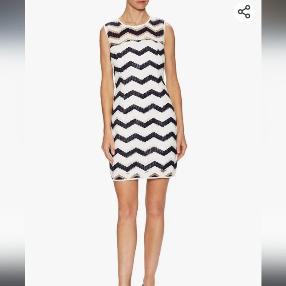 Milly jaquard chevron dress